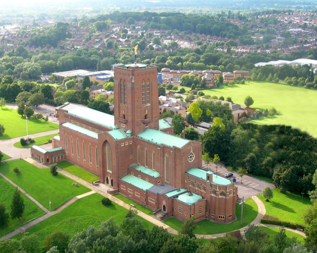 Image: Aerial view of Guildford Cathedral
